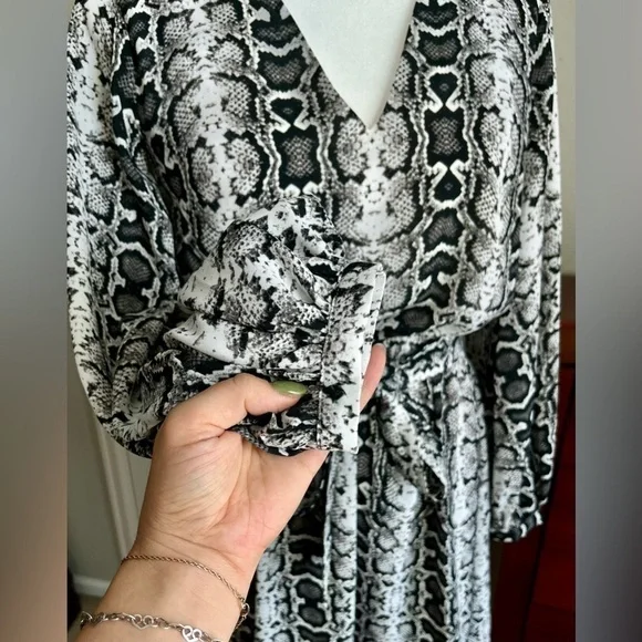 Express Snake Print Mini Dress, Size S/P - Picture 3 of 5